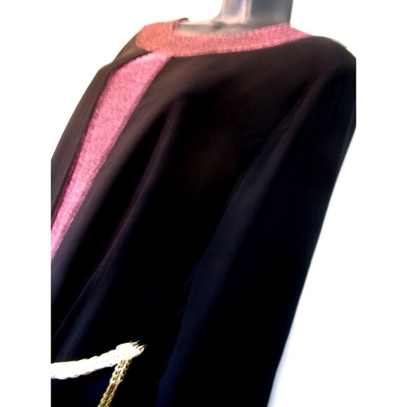 Women’s Law brand Metallic Pink/Black Size 3X, Dress with Sheer attached overlay - Picture 5 of 9